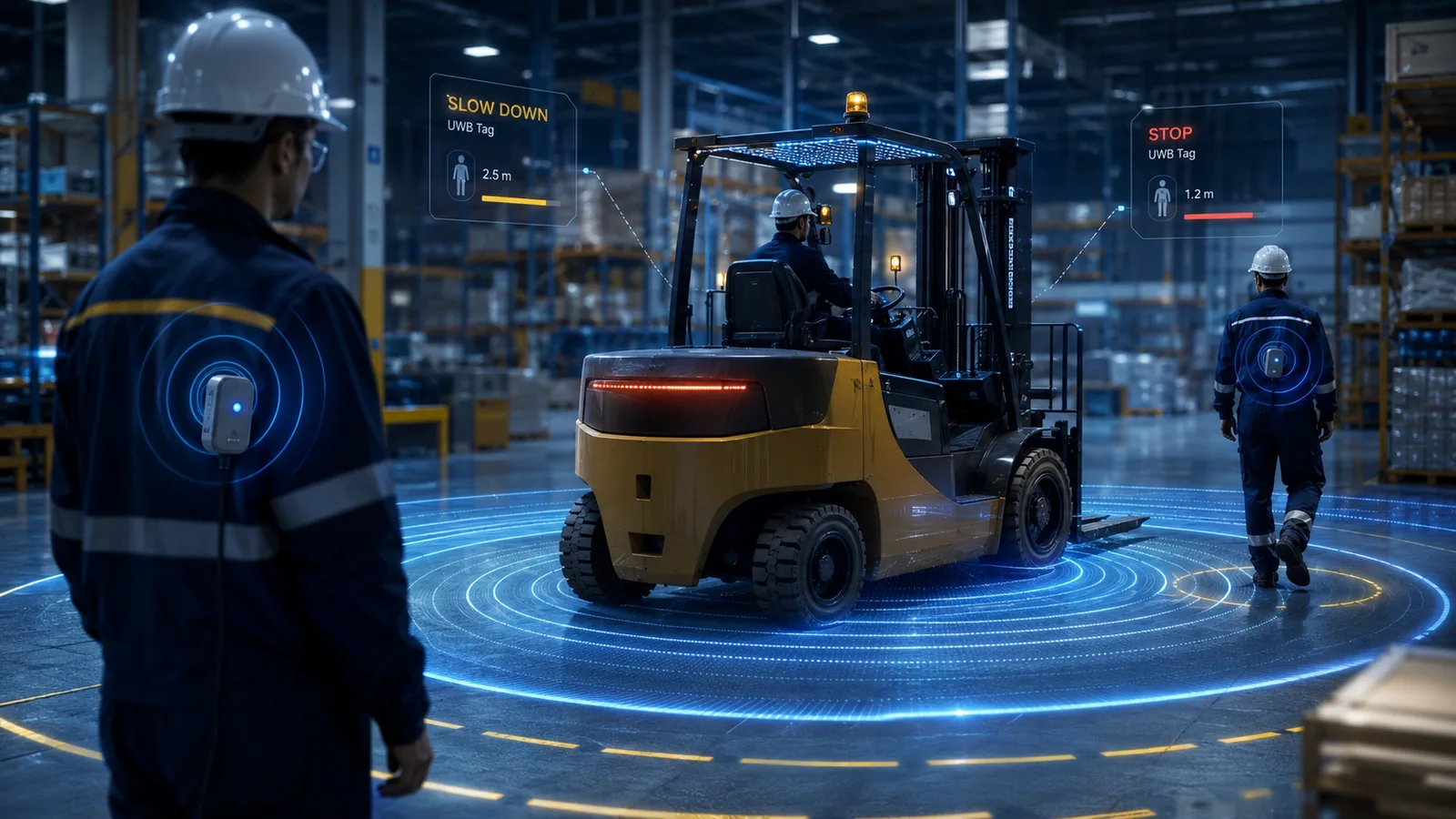 UWB Forklift Tag Safety